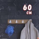 Modilayn ZERA ARI Serisi 12 Kancalı 56,4x9,6 cm Banyo Askısı - 4'lü Set | Ekstra Düzen ve Y