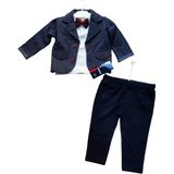 Modimix Papyonlu Erkek Bebek Takımı, Bayramlık, Düğün Takımı, Parti, Özel Gün, Doğum Günü, Sünnet, Mevlüt - 01 Lacivert - 0 - 6 Ay