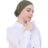 Modish Group Pratik Bone Pamuklu Tesettür Iç Bone, Başörtüsü Için Hazır Viskon Şapka, Namaz Günlük Kullanım Için - Haki