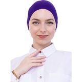 Modish Group Pratik Bone Pamuklu Tesettür Iç Bone, Başörtüsü Için Hazır Viskon Şapka, Namaz Günlük Kullanım Için - Standart - Mor