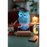 Modiwa Design 3D Baykuş 16 Renk Gece Lambası