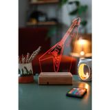 Modiwa Design 3D Elektro Gitar Hediyelik 16 Renk Kumandalı Dekoratif Led Lamba