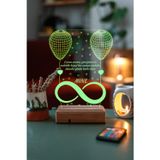 Modiwa Design Anneler Günü Hediye Anneye Hediye 3D 16 Renk Dekoratif Led Masaüstü Lamba