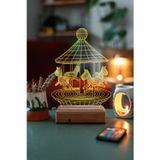 Modiwa Design Çocuklara Hediye 3D Atlı Karınca 16 Renkli Kumandalı Led Lamba