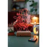 Modiwa Design Dümen Ve Ahtapot 3D 16 Renk Dekoratif Led Lamba
