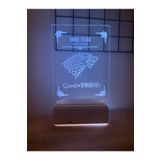 Modiwa Design Game Of Thrones House Stark 16 Renk Renkli Gece Lambası