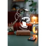 Modiwa Design Goril Masaüstü 3D 16 Renk Kumandalı Dekoratif Led Lamba