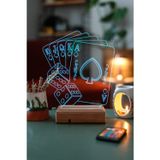 Modiwa Design Hediye Oyun Kartları 3D Dekoratif 16 Renk Led Lamba