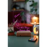 Modiwa Design Kadınlar Günü Hediyesi Özel 3D 16 Renk Dekoratif Led Lamba