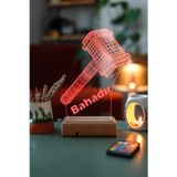 Modiwa Design Kişiye Özel 3D Çekiç Masaüstü Dekoratif Led Lamba