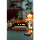 Modiwa Design Kişiye Özel 3D Kaykay Masaüstü Dekoratif Led Lamba