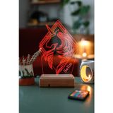 Modiwa Design Kişiye Özel 3D Unicorn, Kız Çocuğuna Hediye Masaüstü Led Lamba
