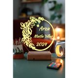 Modiwa Design Kişiye Özel Hediyesi 3D 16 Renk Dekoratif Led Lamba