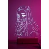 Modiwa Design Renkli Demon Slayer Nezuko Kamado 16 Renk Anime Gece Lambası