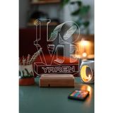 Modiwa Design Sevgiliye Hediye 3D Love 16 Renk Dekoratif Led Lamba