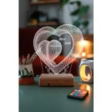 Modiwa Design Sevgiliye Hediye Aşk Ve Sonsuzluk Sevgililer Günü Hediyesi 3D 16 Renk Dekoratif Led Lamba