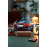 Modiwa Design Şimşek Mcqueen Araba 16 Renkli Kumandalı Gece Lambası