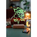 Modiwa Design Tasarım 3D Ilizyon Gül Ve Kadın 16 Renk Dekoratif Led Lamba