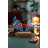 Modiwa Design Tasarım Melek Kanatları 3D 16 Renk Dekoratif Led Lamba