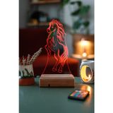 Modiwa Design Tasarım Şahlanan At 3D 16 Renk Dekoratif Led Lamba