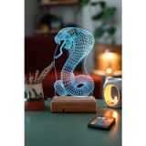 Modiwa Design Tasarım Yılan 3D 16 Renk Dekoratif Led Lamba