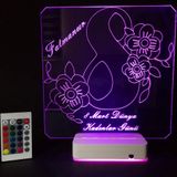 Modiwa Kadınlar Günü Hediyesi Özel 3D 16 Renk Dekoratif Led Lamba