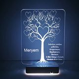 Modiwa Kadınlara Özel Hediye Kalpler Ve Ağaç 16 Renk Dekoratif Led Lamba