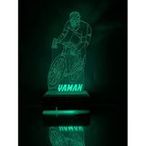 Modiwa Kişiye Özel 3D Bisiklet Sporcu Led Masaüstü ve Gece Lambası