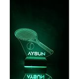 Modiwa Kişiye Özel 3D Tenis ve Tenis Topu Hediyelik Dekoratif Led Lamba