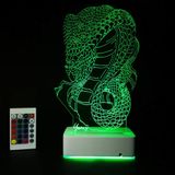 Modiwa Kişiye Özel 3D Yılan Venom 16 Renk Dekoratif Led Lamba