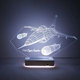 Modiwa Kişiye Özel F16 Savaş Uçağı 3D 16 Renk Dekoratif Led Lamba