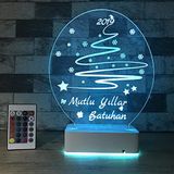 Modiwa Kişiye Özel Yeni Yıl Masaüstü 3D 16 Renk Dekoratif Led Lamba