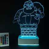 Modiwa Özel Tasarım 3D Noel Baba 16 Renk Dekoratif Led Lamba