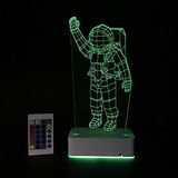 Modiwa Özel Tasarım 3D Uzay ve Astronot Masaüstü Dekoratif Led Lamba