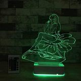 Modiwa Özel Tasarım Deniz Kızı 3D 16 Renk Dekoratif Led Lamba
