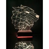 Modiwa Özel Tasarım Kurt 3D Led Dekoratif Gece Lambası