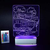 Modiwa Özel Tasarım Trenler ve Ağaçlar 3D Led Lamba