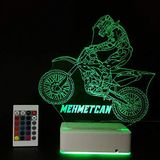 Modiwa Sporculara Özel 3D Motocross 16 Renk Dekoratif Led Lamba