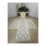 MODKLAS Kaymaz Taban 3 'lü Yatak Odası Halı Takımı 2 Adet 80x150 cm 1 Adet 80x300 cm