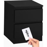 Modloc Nfc Kartlı Gizli Bölmeli Mdf Komodin / Kurulu Teslim - Siyah