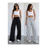 modlux İkili Siyah Gri Yüksek Bel Sweatpants - Hem Spor Hem Günlük Kombinlerin Yıldızı