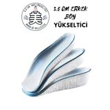 Modo Di Bellezza 1 Çift Boy Uzatan Erkek 2,5 CM Tabanlık, Yarım Boy Ortopedik Topuk Yükseltici, Moon Walk Köpük Taban
