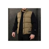 Modonwear Erkek Camel Dar Kalıp Dik Yaka Şişme Yelek