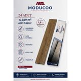 MODUCOO Antik Ladin Kendinden Yapışkanlı PVC Yer Döşeme Parkesi | Su Geçirmez Zemin Kaplama | 6,68 m²