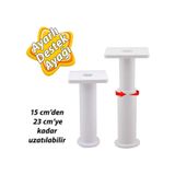Modul Ayarlanabilir Destek Ayagi 15 X 23 Cm Beyaz Ayak Mobilya Kanepe Baza Koltuk Unite Ayaklari