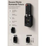 ModuLab 3D Duvara Monte Kumanda Tutucu – 3D Baskı Tv ve Klima Kumandası Düzenleyici Stand - Siyah - 7 x 5 x 3