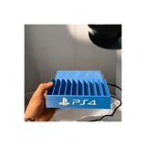 ModuLab 3D PS4 10’lu CD Oyun Tutucu – Mavi Renk Stand | Oyun Diski Düzenleyici Playstation PS4 Organizer