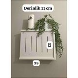 Modülare Modem Kutusu MDF Malzemeden Modern Dekoratif Wi-Fi Kutusu Duvar Rafı 39x37x10.5 cm