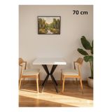 modülare MUTFAK CAFE BALKON BAHÇE RESTORAN YEMEK MASASI 70X70 ve 80X80 METAL AYAK