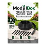 Modulbox Esnek Pvc Çim Ayırıcı, Bahçe Peyzaj Düzenleyici, ( 10 Metre Siyah ) Çim Sınırlayıcı Esnek Plastik ,taş, Toprak Ayraç Bariyer Peyzaj Bordürü